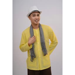 Bộ Bà ba áo vàng quần nâu nam bộ- Miền tây-giá rẻ- Có bộ bà ba Bigsize- may bộ áo bà ba theo yêu cầu 3