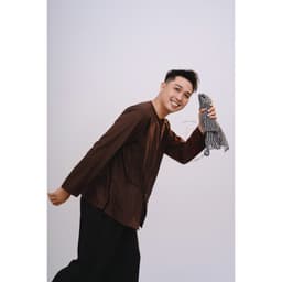 Bộ áo bà ba nam vải kate (áo nâu quần đen)- Có bộ bà ba Bigsize- may sỉ bà ba toàn quốc - May bộ bà ba theo yêu cầu 3
