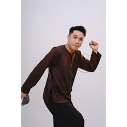 Bộ áo bà ba nam vải kate (áo nâu quần đen)- Có bộ bà ba Bigsize- may sỉ bà ba toàn quốc - May bộ bà ba theo yêu cầu 5