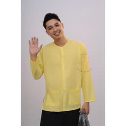 Bộ Bà ba áo vàng quần đen nam bộ- Miền tây-giá rẻ- Có bộ bà ba Bigsize- Bà ba sỉ toàn quốc, may bộ áo bà ba theo yêu cầu 3