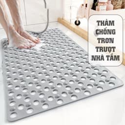 Thảm lót nhà tắm chống trơn trượt chất liệu cao su độ bám dính cao thiết kế miếng hít thoát nước 72x36cm 8