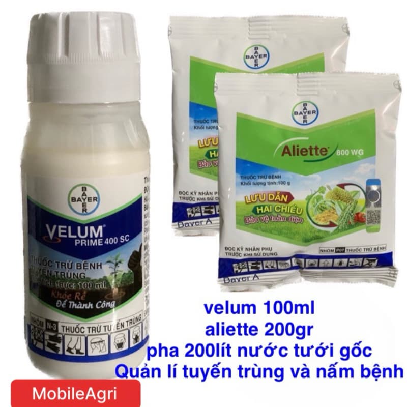 (Hàng Chính hãng Bayer)Chuyên tuyến trùng combo Velum ,Aliette Chính hãng Bayer