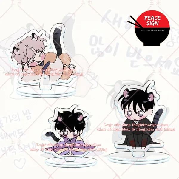 (mua 1 tặng 1) (3CM) Mô Hình Standee LOW TIDE IN TWILIGHT ver TAI THÚ Đêm Bên Làn Nước tượng mica BL acrylic anime chibi