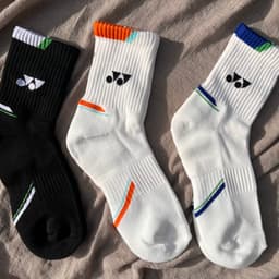 Tất Yonex SỌC cổ trung dày, mịn rất đẹp 2