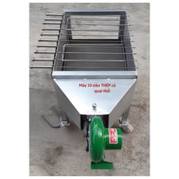 Máy nướng thịt chả mini Lò quay gà vịt mô tơ tự động bếp nướng than hoa inox 10xiên (kèm 10 xiên đơn và 2 xiên  gà) 7