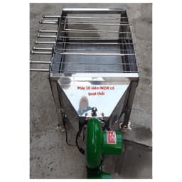Máy nướng thịt chả mini Lò quay gà vịt mô tơ tự động bếp nướng than hoa inox 10xiên (kèm 10 xiên đơn và 2 xiên  gà) 5