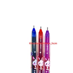 6 Bút/Hộp 12 bút gel nho mực Tím/Xanh/Đỏ ngòi 0.4mm Ttoru D-A P&T hình thỏ dễ thương 6