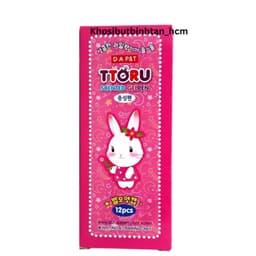6 Bút/Hộp 12 bút gel nho mực Tím/Xanh/Đỏ ngòi 0.4mm Ttoru D-A P&T hình thỏ dễ thương 7