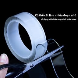 Băng Dính 2 Mặt 5M Nano Trong Suốt Siêu Dính Mọi Bề Mặt Tiện ích 7
