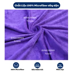 Khăn Choàng, Khăn Trải Giường, Khăn Tắm BINHMINH TOWEL Kích Thước Lớn 90x190cm, 70x140cm Siêu thấm hút 3