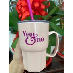 Ly Nhựa 2 Lớp - Ly Nhựa Ống Hút Tân Lập Thành mẫu ly cao có ống hút (Giao Màu Ngẫu Nhiên ) 7