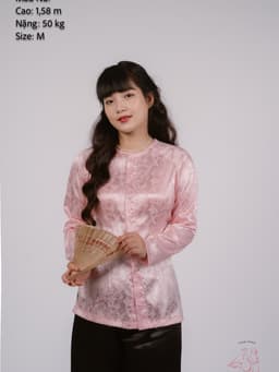 Áo lẻ bà ba gấm Trắng/ Hồng lợt/ Xanh dương/ Hồng đào/ Xanh ngọc- Có bộ bà ba Bigsize- may sỉ bà ba toàn quốc - May bộ b 3