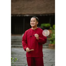 Áo bà ba lẻ vải kate màu đỏ- Miền tây-giá rẻ- Có bộ bà ba Bigsize- Bà ba sỉ toàn quốc, may bộ áo bà ba theo yêu cầu 2