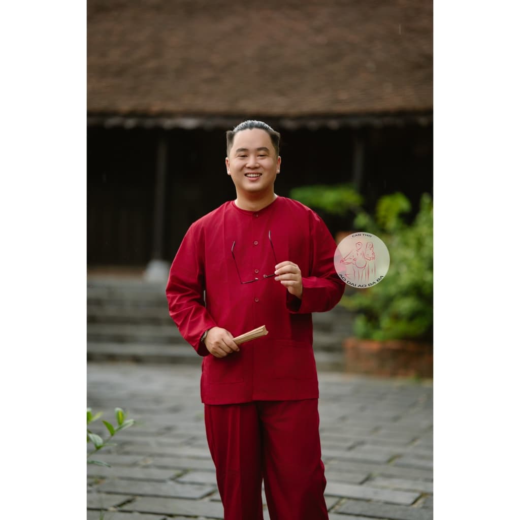Áo bà ba lẻ vải kate màu đỏ- Miền tây-giá rẻ- Có bộ bà ba Bigsize- Bà ba sỉ toàn quốc, may bộ áo bà ba theo yêu cầu