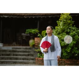 BIGSIZE Bộ bà ba kate trắng - Bộ bà ba Bigsize- may sỉ bà ba toàn quốc - May bộ bà ba theo yêu cầu 5