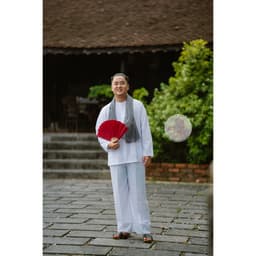 BIGSIZE Bộ bà ba kate trắng - Bộ bà ba Bigsize- may sỉ bà ba toàn quốc - May bộ bà ba theo yêu cầu 8