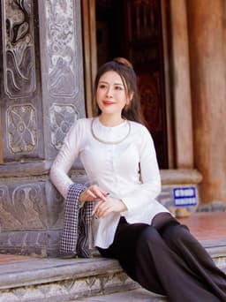 Bộ Áo Bà Ba Gấm Trắng - Có bộ bà ba Bigsize- may sỉ bà ba toàn quốc - May bộ bà ba theo yêu cầu 3