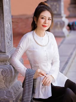 Bộ Áo Bà Ba Gấm Trắng - Có bộ bà ba Bigsize- may sỉ bà ba toàn quốc - May bộ bà ba theo yêu cầu 4