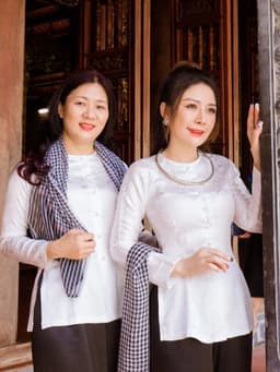 Bộ Áo Bà Ba Gấm Trắng - Có bộ bà ba Bigsize- may sỉ bà ba toàn quốc - May bộ bà ba theo yêu cầu 5