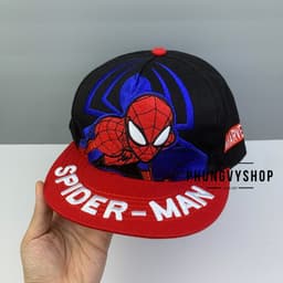 Bé 3-7 TUỔI/ Mũ hiphop snapback lưỡi trai bé trai phungvyshop- Nón trẻ em Siêu nhân NHỆN THÊU DÀY 5