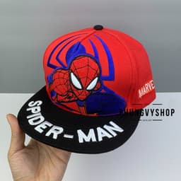 Bé 3-7 TUỔI/ Mũ hiphop snapback lưỡi trai bé trai phungvyshop- Nón trẻ em Siêu nhân NHỆN THÊU DÀY 4