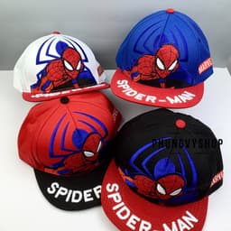Bé 3-7 TUỔI/ Mũ hiphop snapback lưỡi trai bé trai phungvyshop- Nón trẻ em Siêu nhân NHỆN THÊU DÀY 1