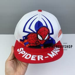 Bé 3-7 TUỔI/ Mũ hiphop snapback lưỡi trai bé trai phungvyshop- Nón trẻ em Siêu nhân NHỆN THÊU DÀY 3