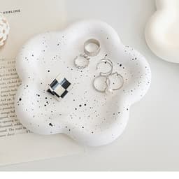 Khay Tròn Thạch Cao Decor Chụp Ảnh Trang Sức  Mỹ Phẩm 2