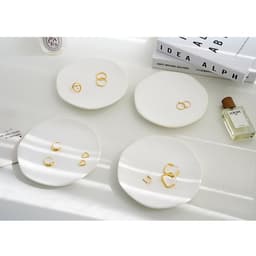 Khay Tròn Thạch Cao Decor Chụp Ảnh Trang Sức  Mỹ Phẩm 8