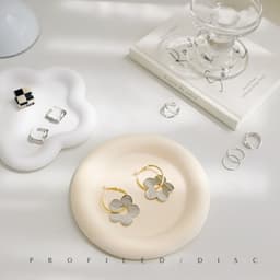 Khay Tròn Thạch Cao Decor Chụp Ảnh Trang Sức  Mỹ Phẩm 6