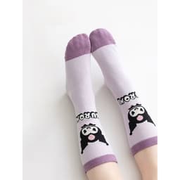Set 5 Đôi Tất Cổ Cao Cho Bé Gái Họa Tiết Kuromi Siêu Hot 8