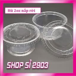( Combo 5 lốc=500 cái) Hũ nước chấm - Hũ sốt - Lốc 100 cái. loại 2 oz - NẮP RỜI 1