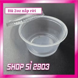 ( Combo 5 lốc=500 cái) Hũ nước chấm - Hũ sốt - Lốc 100 cái. loại 2 oz - NẮP RỜI 2