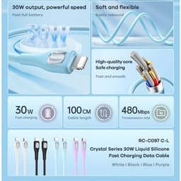 Cáp Sạc Nhanh 30W Remax RC-C097(C-L) Type C Ra Li-ght-ni-ng ios và Hoco X89 Type-C Ra Li-ght 2