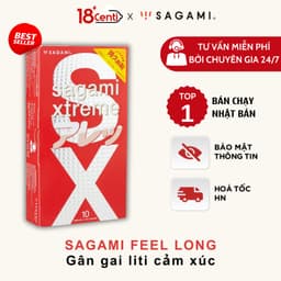 Bao cao su Sagami Feel Long gai nhỏ chính hãng hộp 10 chiếc 1