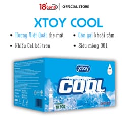 Bao cao su gai XTOY COOL, the mát bcs siêu mỏng gân gai kéo dài quan hệ hộp 10 chiếc - 18CENTI 2