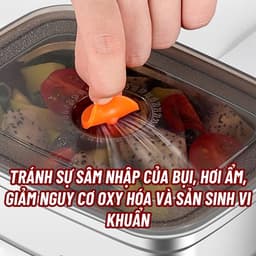 Hộp Đựng Thực Phẩm Inox 304 1200ml, 1500ml  Nắp Có Gioăng Cao Su, Hộp Khay Inox Đựng Đồ Ăn Để Tủ Lạnh Kèm Nắp Đậy 8