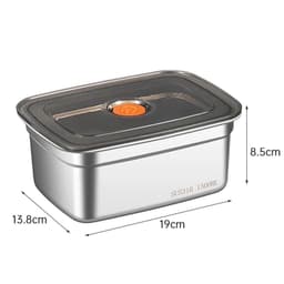 Hộp Đựng Thực Phẩm Inox 304 1200ml, 1500ml  Nắp Có Gioăng Cao Su, Hộp Khay Inox Đựng Đồ Ăn Để Tủ Lạnh Kèm Nắp Đậy 2