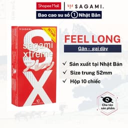 Bao cao su Sagami Feel Long bcs gai nhỏ siêu mỏng hộp 10 chiếc 4