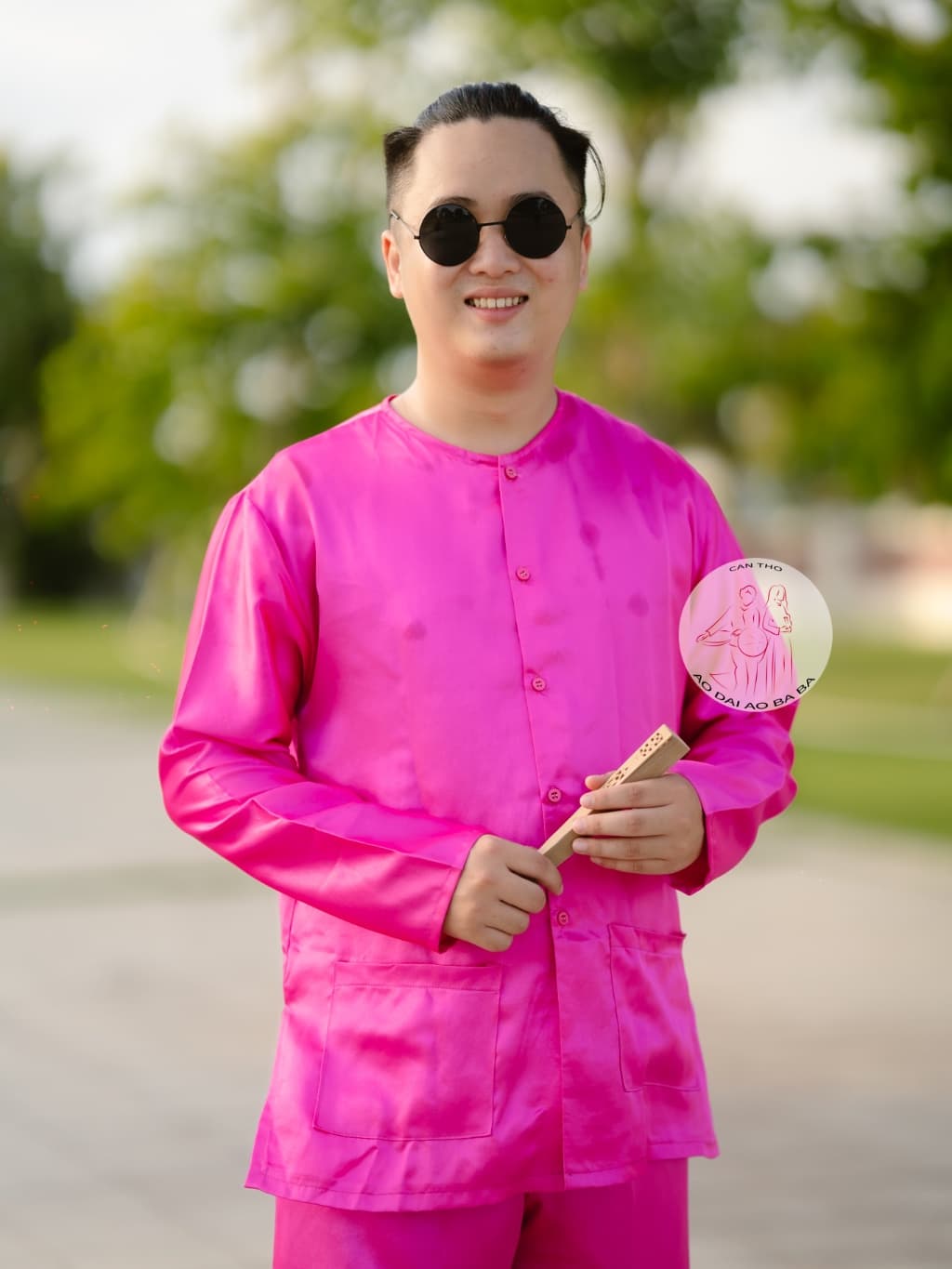 Bộ bà ba phi bóng hồng cánh sen - Có bộ bà ba Bigsize- may sỉ bà ba toàn quốc - May bộ bà ba theo yêu cầu