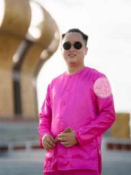 Bộ bà ba phi bóng hồng cánh sen - Có bộ bà ba Bigsize- may sỉ bà ba toàn quốc - May bộ bà ba theo yêu cầu 7