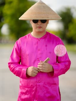 Bộ bà ba phi bóng hồng cánh sen - Có bộ bà ba Bigsize- may sỉ bà ba toàn quốc - May bộ bà ba theo yêu cầu 4