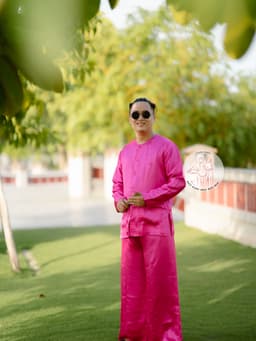Bộ bà ba phi bóng hồng cánh sen - Có bộ bà ba Bigsize- may sỉ bà ba toàn quốc - May bộ bà ba theo yêu cầu 5