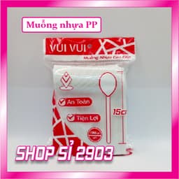 (COMBO 3 bịch = 300 CÁI) muỗng nhựa cao cấp dùng 1 lần - Muỗng nhựa 15 cm 2