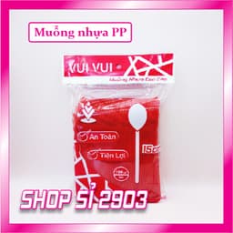 (COMBO 3 bịch = 300 CÁI) muỗng nhựa cao cấp dùng 1 lần - Muỗng nhựa 15 cm 4