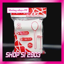 (COMBO 3 bịch = 300 CÁI) muỗng nhựa cao cấp dùng 1 lần - Muỗng nhựa 15 cm 5