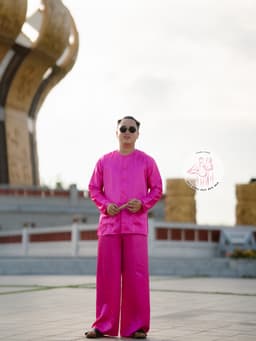 BIGSIZE Bộ bà ba phi bóng hồng cánh sen - Có bộ bà ba Bigsize- may sỉ bà ba toàn quốc - May bộ bà ba theo yêu cầu 8