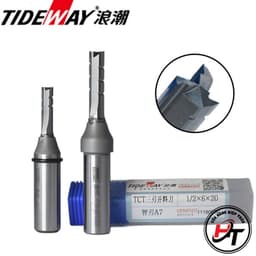 Mũi cắt CNC phay gỗ Tideway dao phay 3 cánh 2 me thẳng và xoắn TCT 5mm 6mm 8mm MCCNC-TW 5
