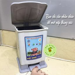Thùng rác đạp chân gia đình có nắp bật nhựa PP cao cấp Việt Nhật đa dạng kích cỡ 5