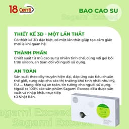 Bao Cao Su SAGAMI EXCEED 2000 Siêu Mỏng Trơn Cao Cấp , sản xuất tại Nhật Bản - 18CENTI 3